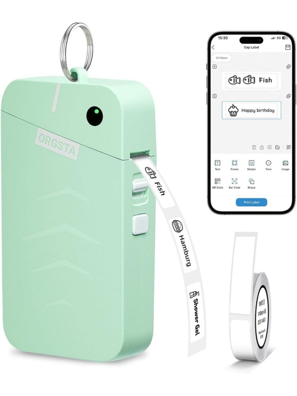 Portable Bluetooth Label Maker Machine with Tape - Easy, Compact, and Versatile